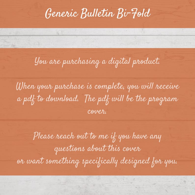 Purchasing Bulletin Examples Church Bulletin Cover | Bi-fold Design | PDF | Spirit of Fear, Power ...