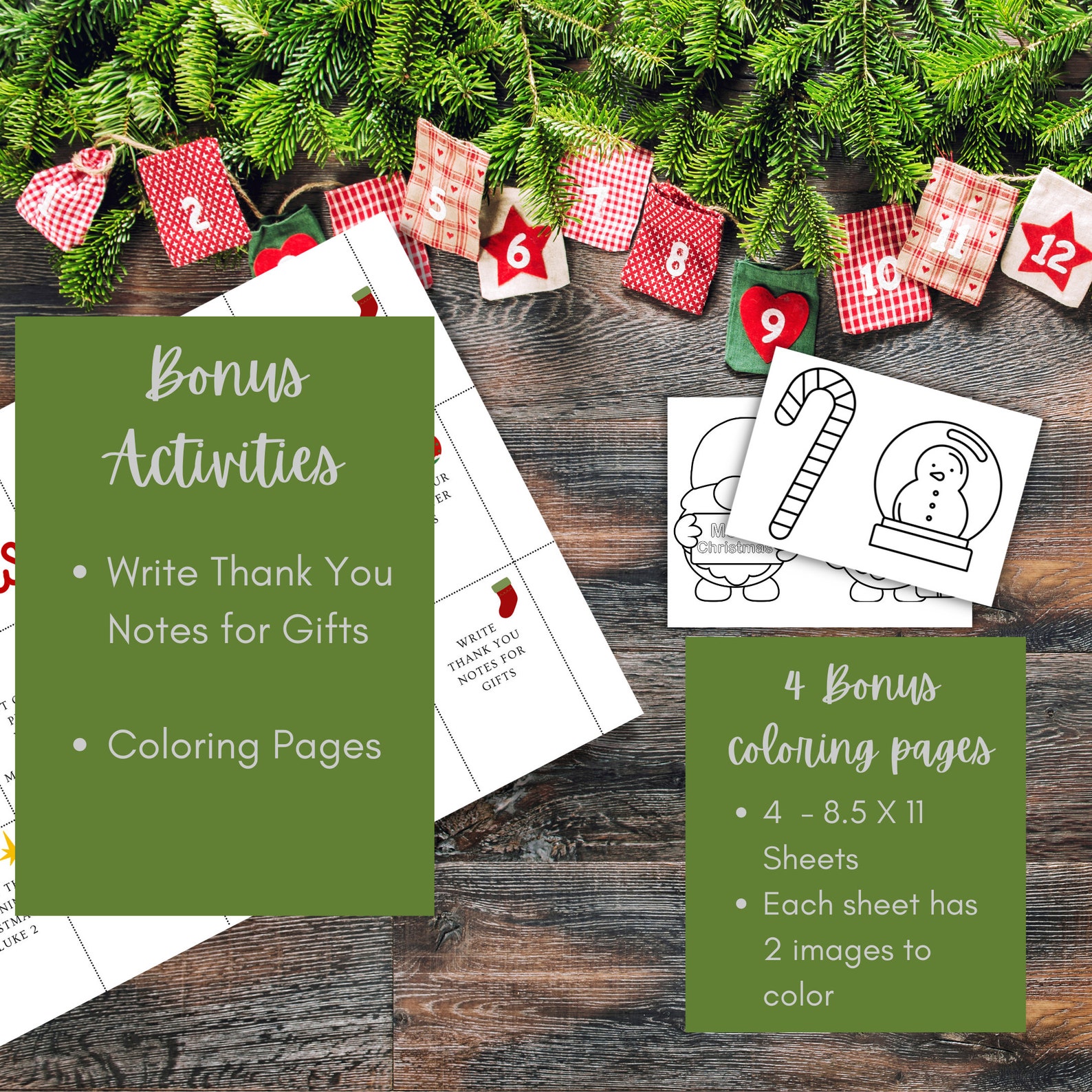 Family Advent Calendar Printable Advent Family Activities Etsy