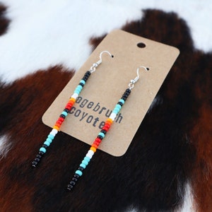 Outlaw - Western Bar Earrings - Beaded Earrings