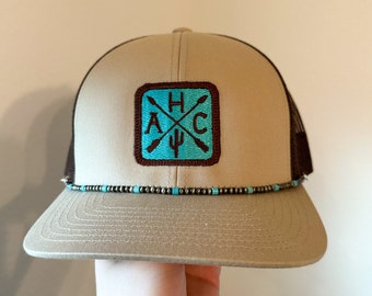 Navajo Pearl & Turquoise (Faux) Hat Chain - Trucker Hat Chain - Baseball Hat Chain