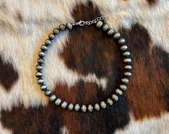 Chunky Navajo Pearl Choker (Faux) - Western Necklace