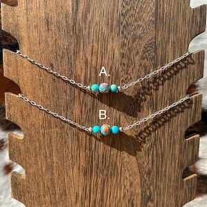 Genuine Sterling Silver Navajo Pearl, Turquoise, and Orange Dahlia Bar Necklace - Western Necklace