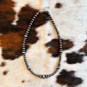 The “Loretta” - Western Necklace - Faux Navajo Pearl Necklace