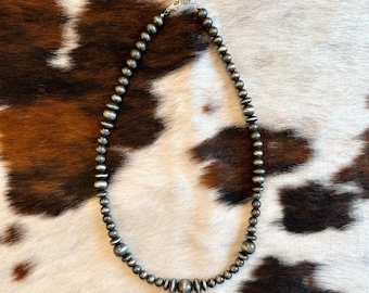 The “Loretta” - Western Necklace - Faux Navajo Pearl Necklace