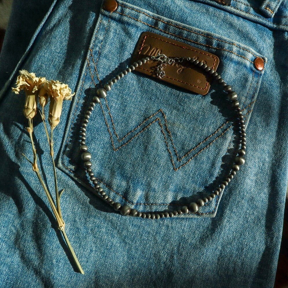 The “Western Woman” Choker - Western Necklace - Faux Navajo Pearl Necklace