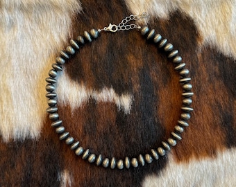 The “Texas” Choker - Western Necklace - Faux Navajo Pearl Necklace