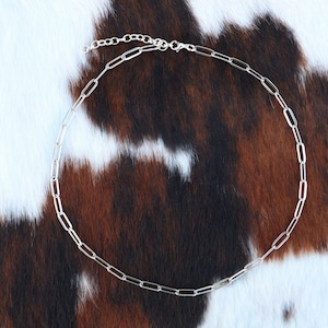 The “Rattlesnake” - Western Chain Necklace - Paperclip Chain Necklace