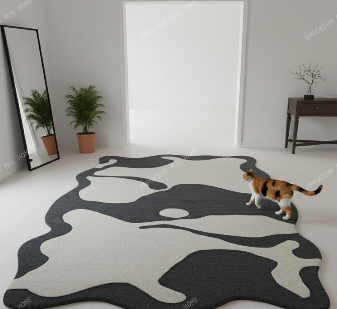 Subtle Abstract Pattern On Rug Subtle Black & White Chevron Abstract Pattern Rug- Light Neutral ...