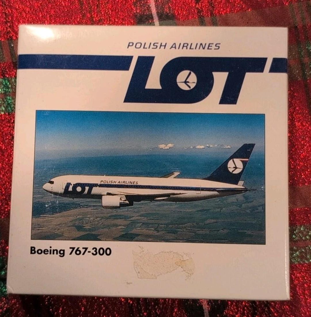 Herpa Lot Polish Airlines Boeing 767- 300 ~502788 ~ 1:500 ~ Old