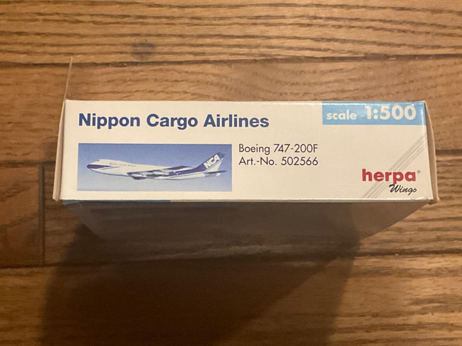 Herpa Wings 502566 NCA Nippon Cargo Boeing 747-200F 1:500 Scale