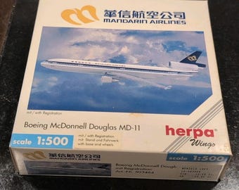 Herpa Wings Mandarin Airlines McDonald Douglas MD-11 503464 Nuovo Vecchio Magazzino