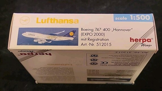 Lufthansa Herpa Wings Boeing 747-400 512015 Hannover Expo 2000 Old