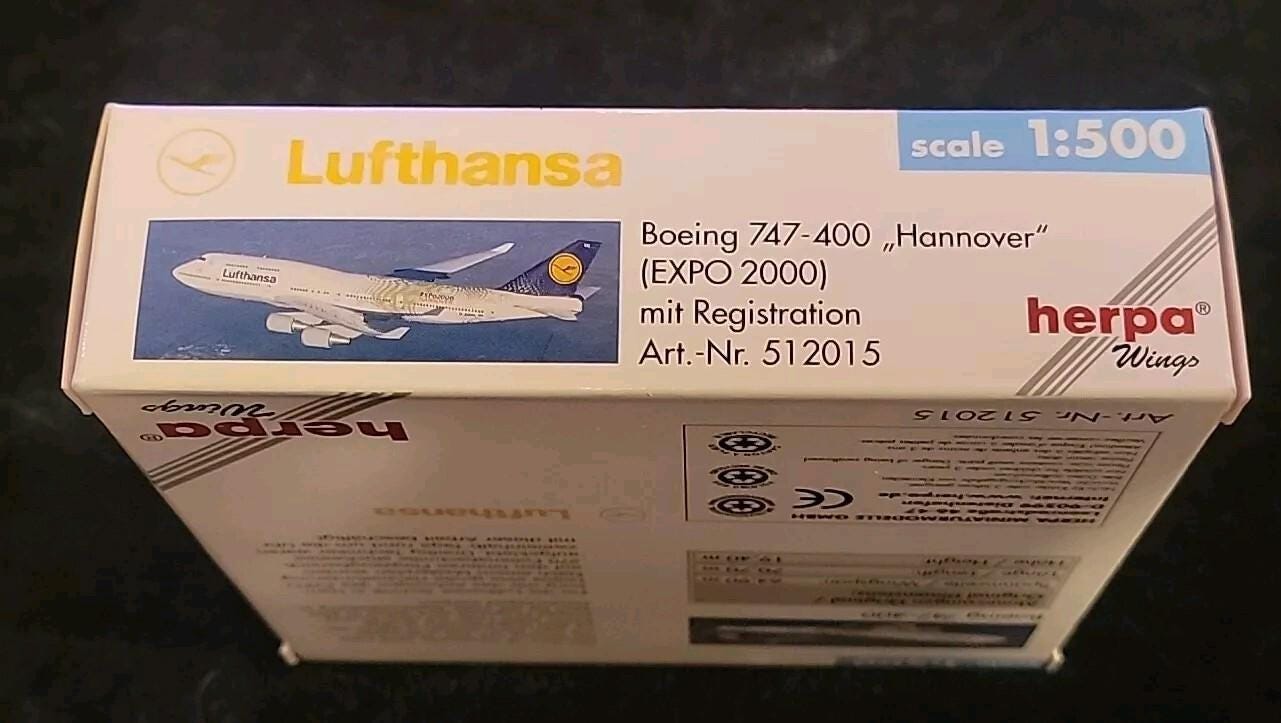 Lufthansa Herpa Wings Boeing 747-400 512015 Hannover Expo 2000 Old