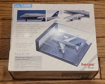 航空機・ヘリコプター Herpa 1/200 United Airlines B747-400 Herpa Wings United Airlines BOEING 747-400 Exclusive Serie 511520