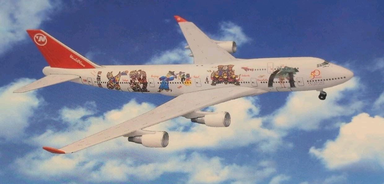 Gemini Jets Northwest Worldplane 747-451 GJNWA006 1:400 - Old