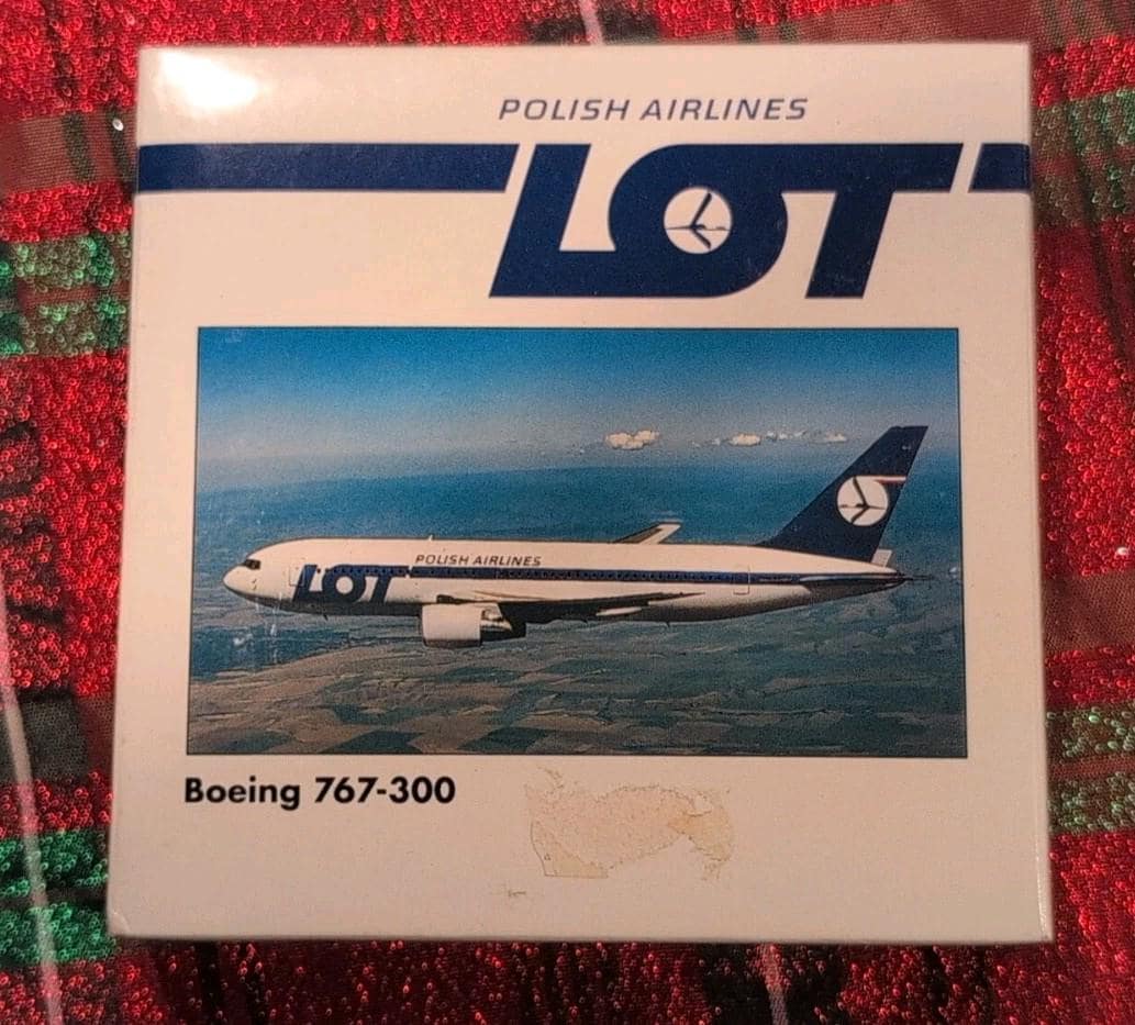 Herpa Lot Polish Airlines Boeing 767- 300 ~502788 ~ 1:500 ~ Old