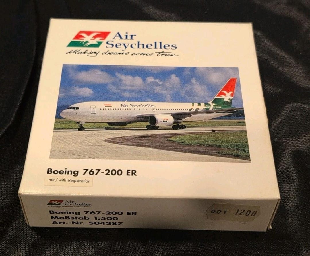 Herpa Air Seychelles Boeing 767-200 ER 504287 - 1:500 -old Store