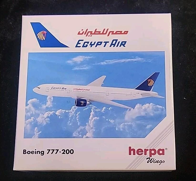Herpa Wings Egypt Air Boeing 777-200 - 50640 -1:500 - Old Store
