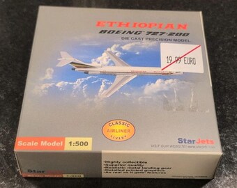 Star Jets Ethiopian Airplane Boeing 727 200 - SJETH050 ET-AHK Old Store Stock