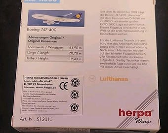 Lufthansa Herpa Wings Boeing 747-400 512015 Hannover Expo 2000 Old