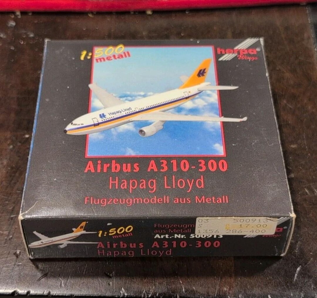 Herpa Wings Hapag Lloyd Airbus A310-300-500913-1:500 New Old Store