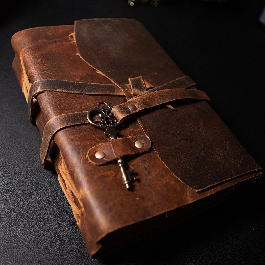 Vintage Handmade Old Notebook Mystery Handbook Personalized Burlap ...