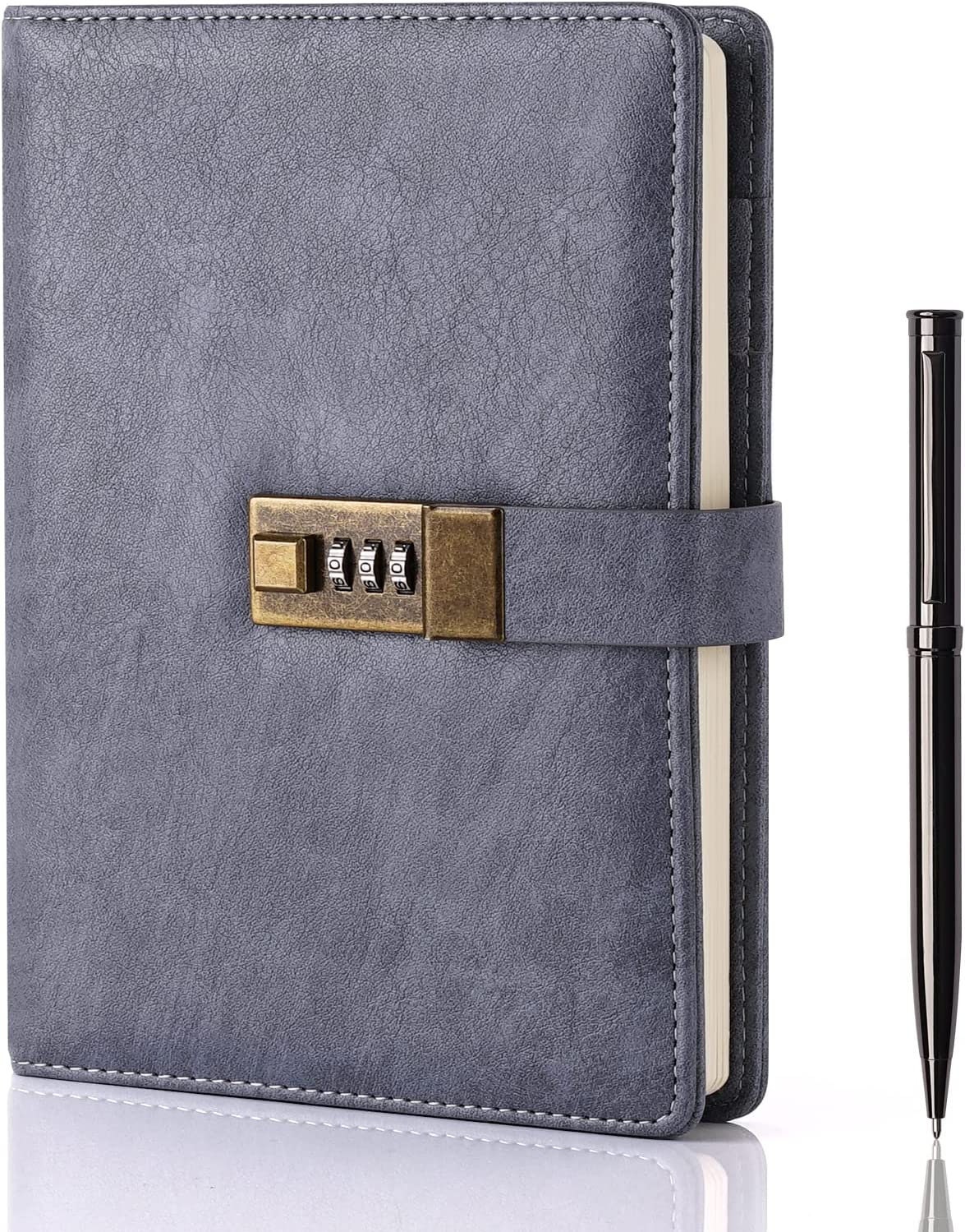 WEMATE Diary With Lock A5 PU Leather Journal With Lock 240 Etsy