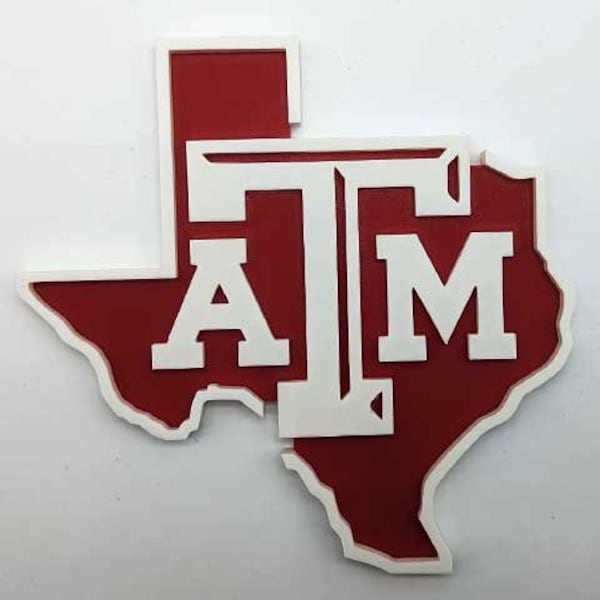 Elevate Your Fan Cave: Texas A&M 3D Printed Logo