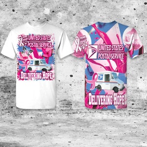 3d Sublimation Postal Worker Breast Cancer Shirt