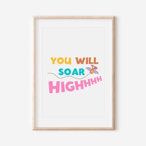 Digital Download Speech Therapy Print, You Will Soar High Wall Art, SLP Classroom Decor, Speech Therapy Decor, Speech Room Wall Art
