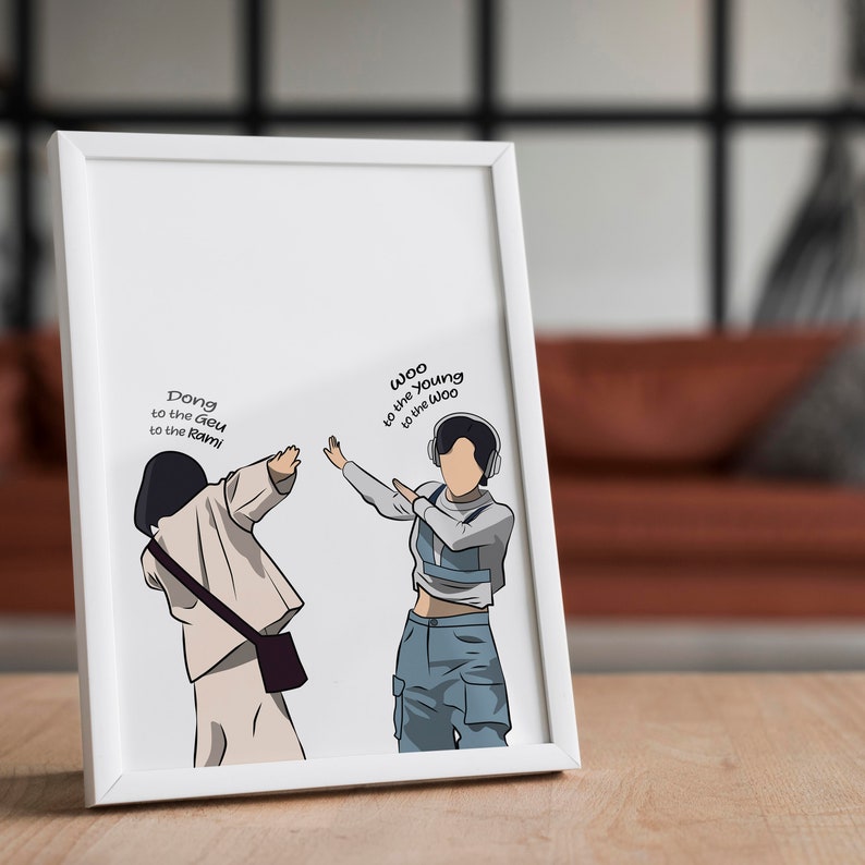 Extraordinary Attorney Woo Best Friends Printable Minimalist Portrait