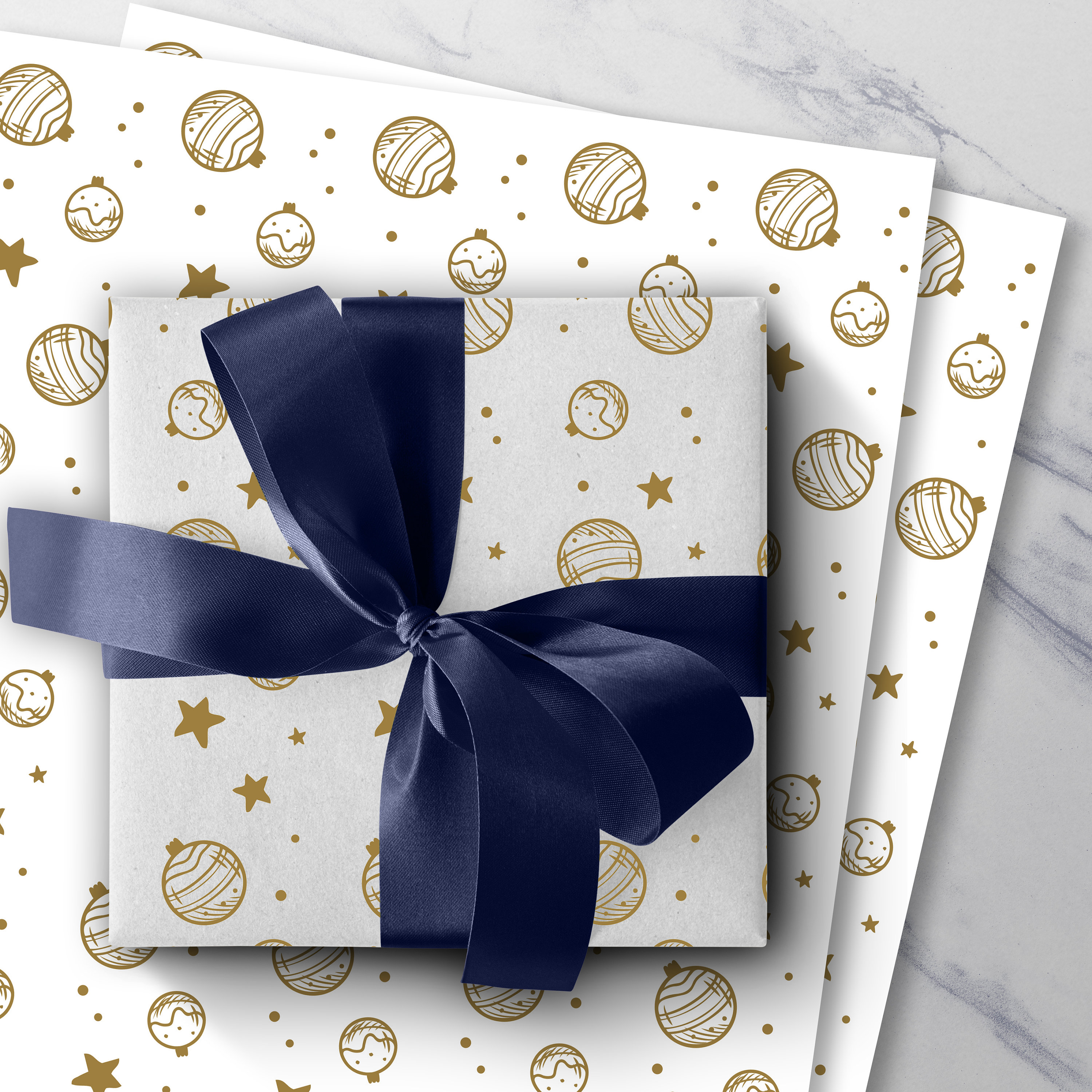 Gift Rapper Wrap Printable Christmas Holiday Gift Wrapper Print Your Own DIY Modern ...