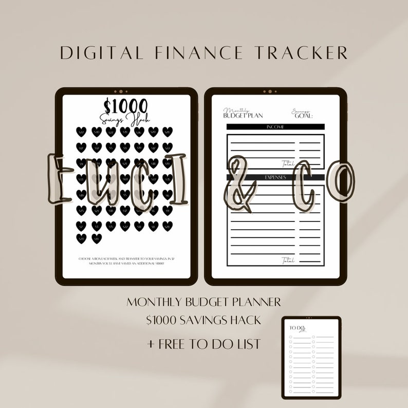 Minimalist Digital Finance Planner for Goodnotes Ipad Savings - Etsy