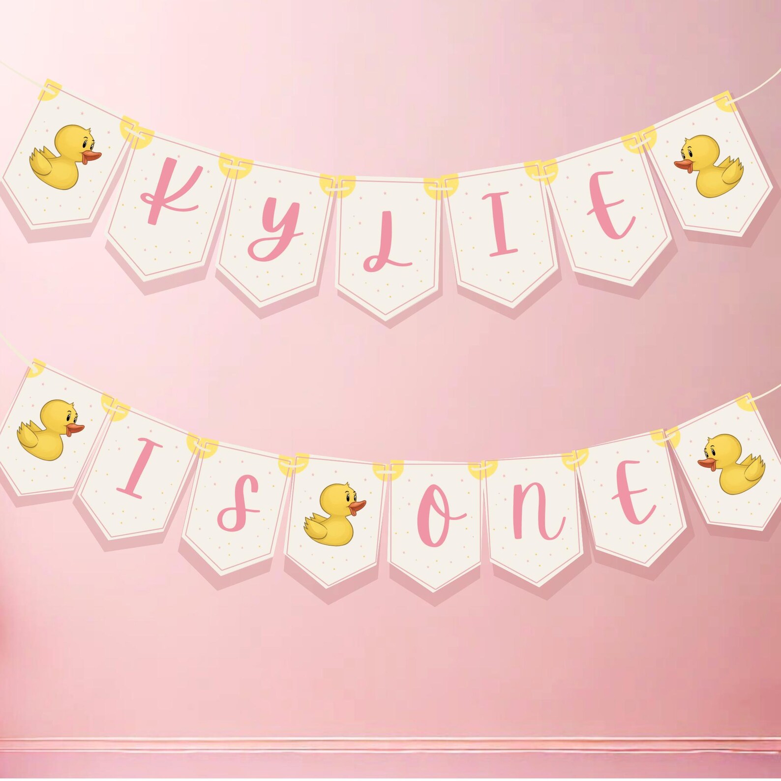 Rubber Duck Banner Birthday Party Decor Rubber Duck Garland DIY ...