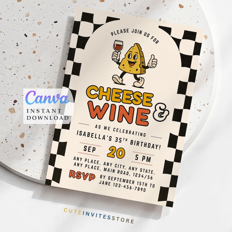 trendy cheese and wine party