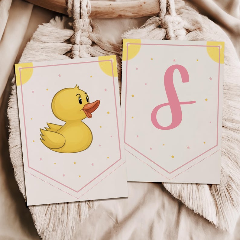 Rubber Duck Banner Birthday Party Decor Rubber Duck Garland DIY ...