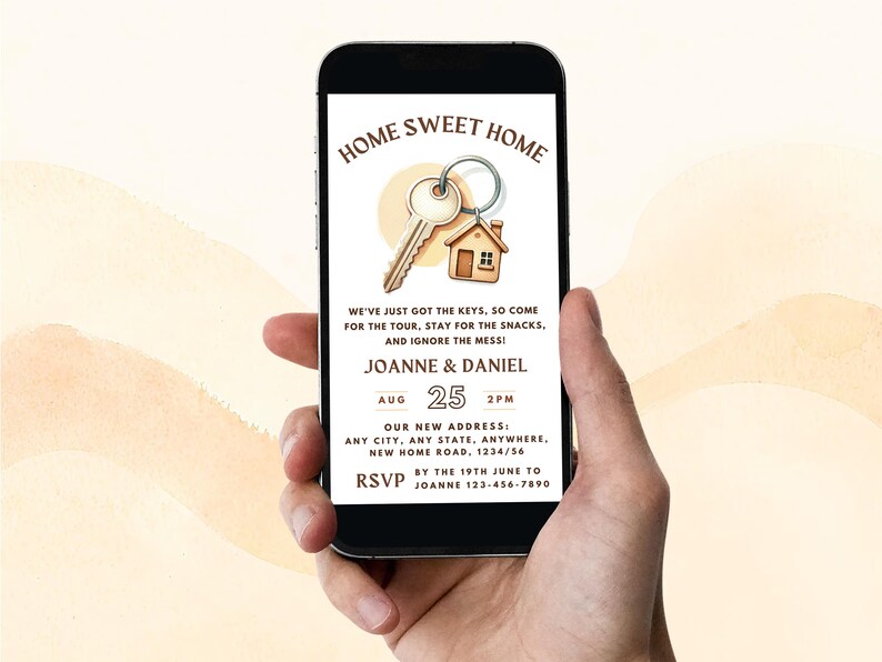 Housewarming Invite: Neues Home Party Canva Einladung (Instant Download) Bild 8