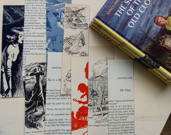 Mystery Book Page Bookmarks, Book Gift for Book Lovers, Nancy Drew Inspired Bookmarks for Reader, Book Gift for Friends