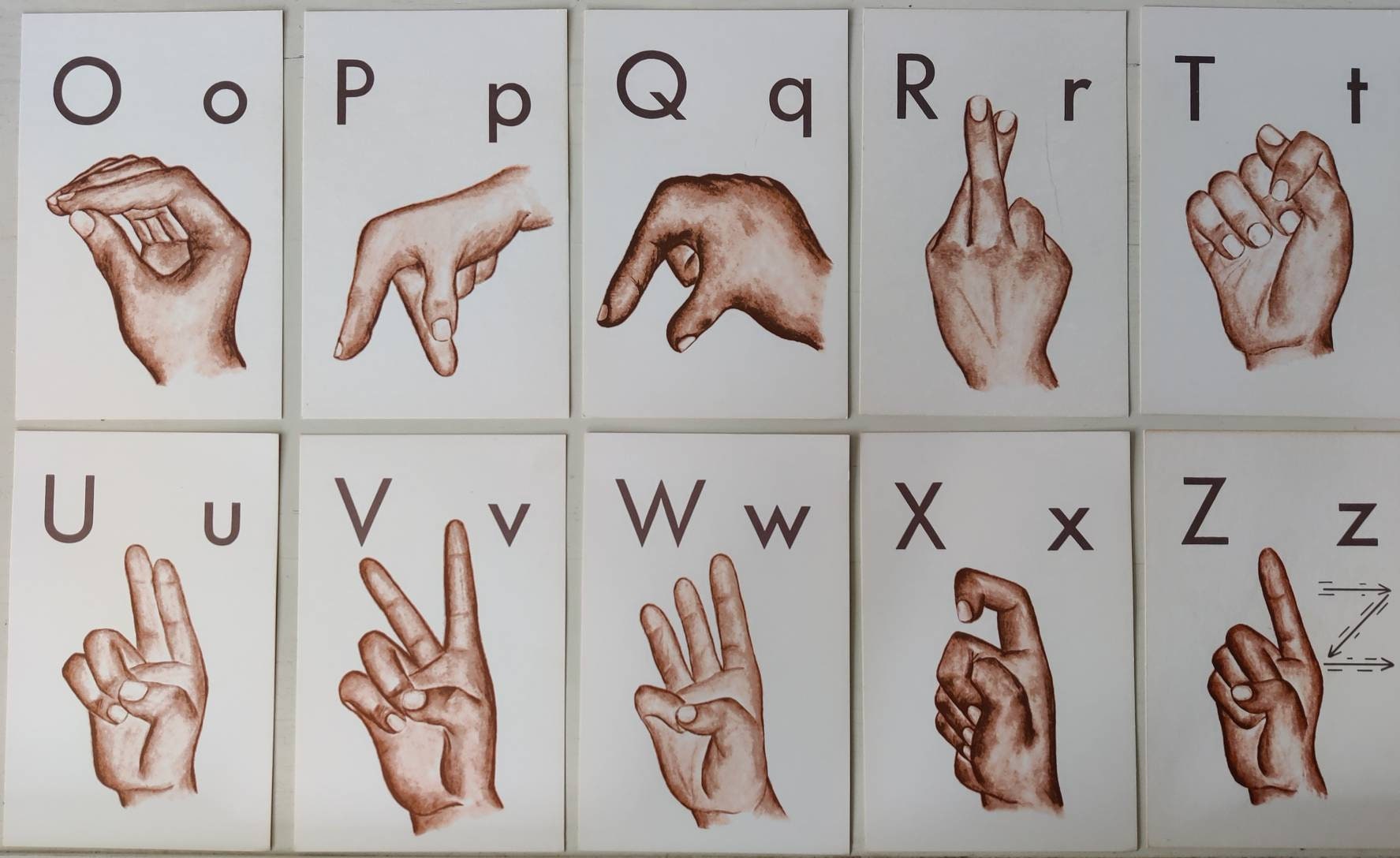American Sign Language 1969 Flashcards for Framing, ASL Decor, Sign ...