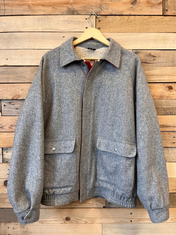 Vintage Wool Bomber Jacket - Gem