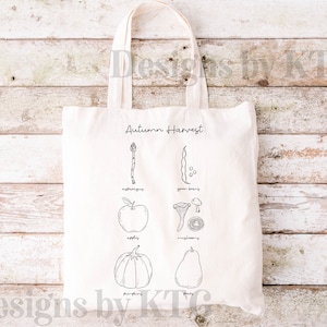Autumn Harvest Tote - B&W