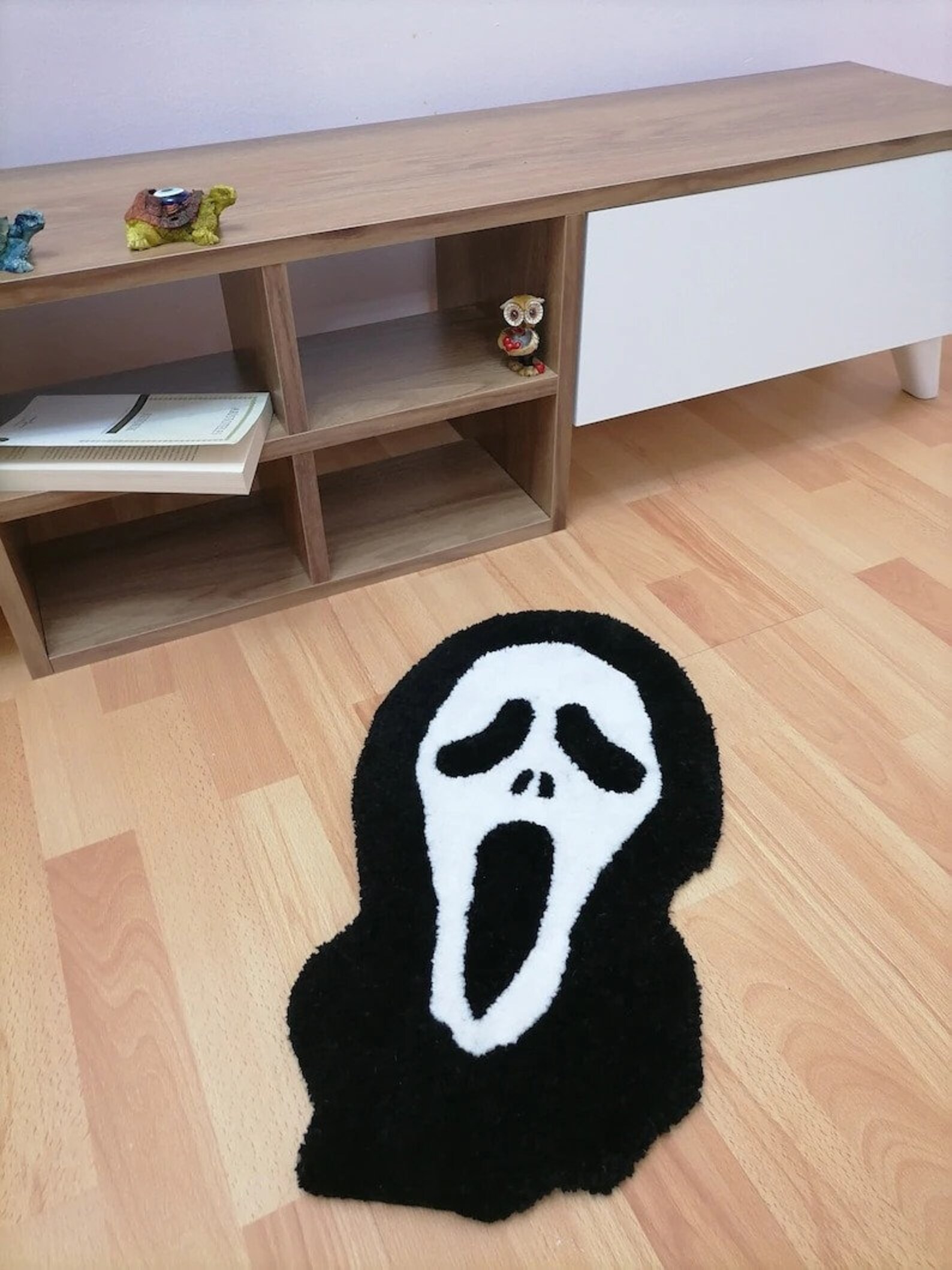 Tufted Scary Scream Ghostface Rug Custom Rug Circle Rug Etsy Singapore
