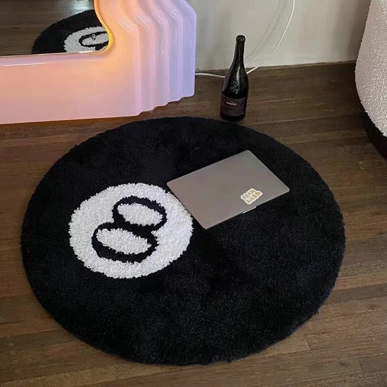 Tufted 8 Ball Rug Custom Rug Circle Rug Handmade Rug Etsy