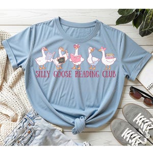 Silly Goose Reading Club PNG | Funny Intervention Teacher Shirt Design | Teacher Sublimation | Digital Download