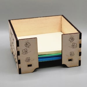 Customizable Wood Post-It Note Holder  | Free Personalizations | Laser Cut
