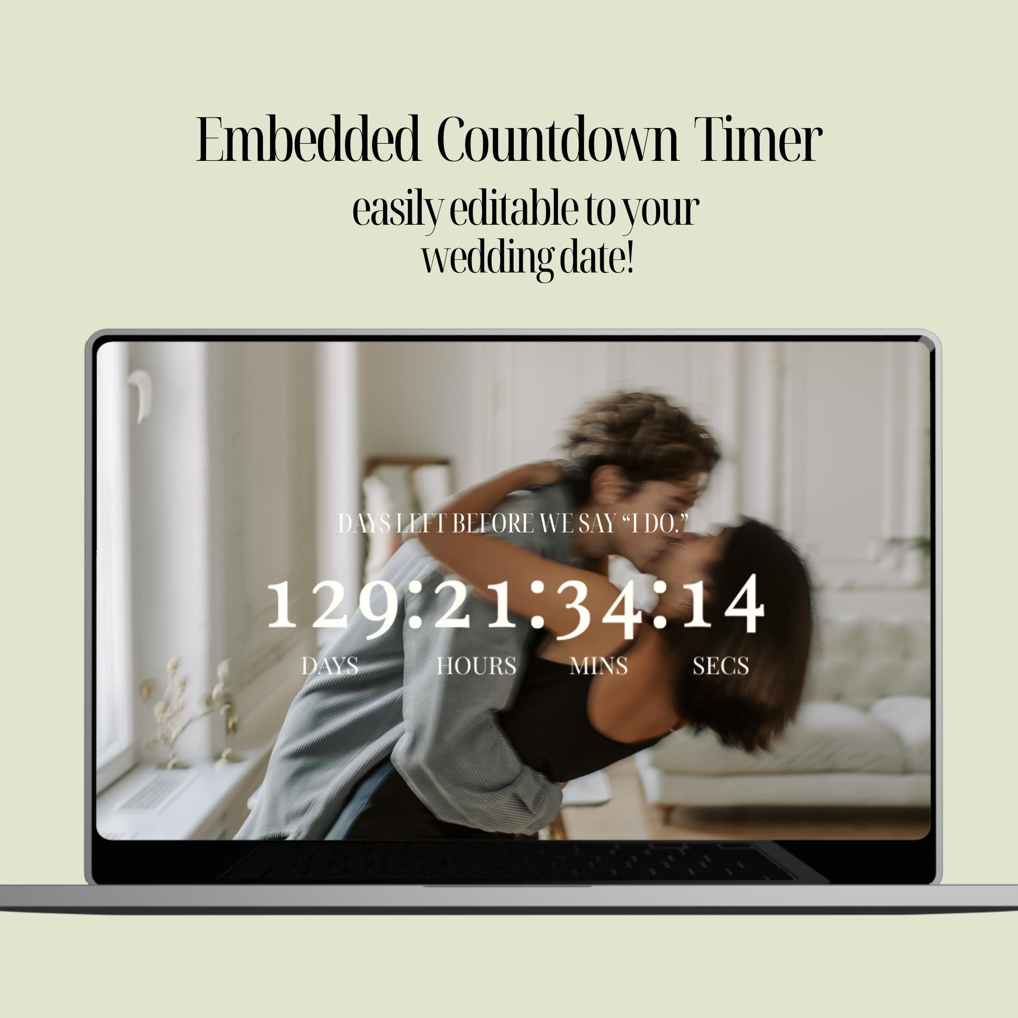 Modern Wedding Website Canva Template With Wedding Countdown and Google ...