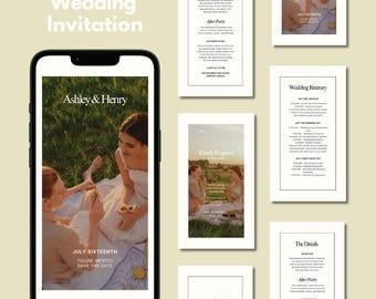 Destination Wedding Invitation, Wedding Invitation Suite, Wedding Passport Invite, Travel Wedding Itinerary, Save the Dates Invite