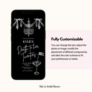 Death to my Twenties Invite, Death to my 20s Birthday Invite, RIP To My 20s Invite, 30th Birthday Invite, Funeral to my Youth, 30th Birthday image 5