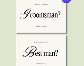 Invitación de propuesta para padrinos de boda, tarjeta de propuesta editable para padrinos de boda, plantilla de tarjeta de propuesta para padrinos de boda, plantilla de tarjeta de propuesta para padrinos de boda, Canva