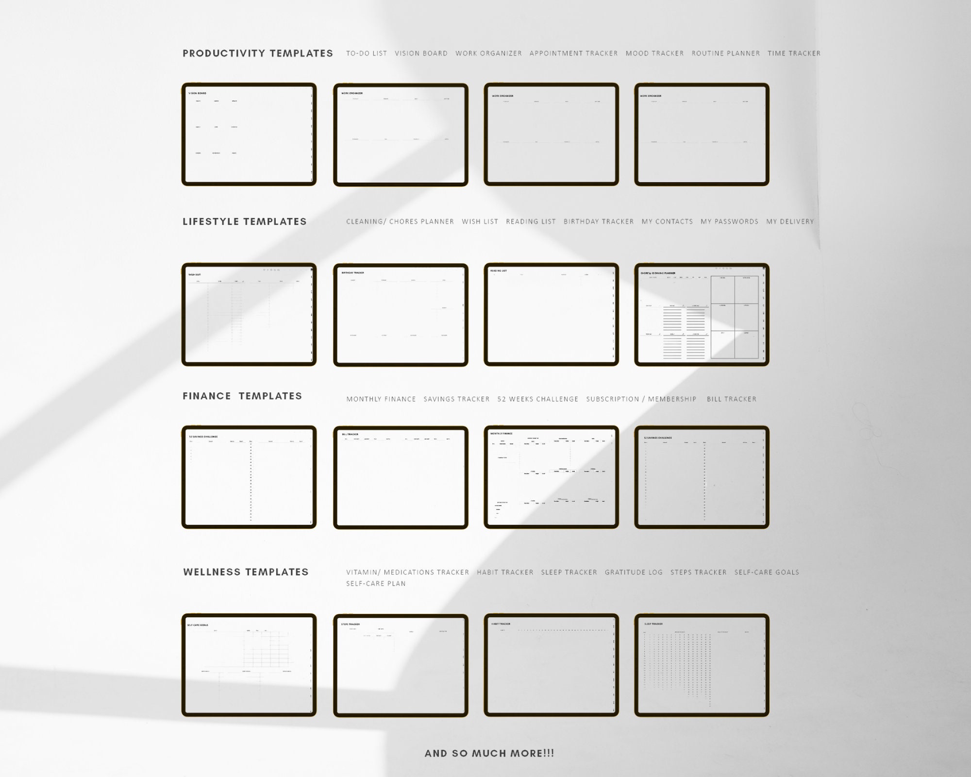 20232024 Minimalist Digital Planner Goodnotes Planner iPad Planner